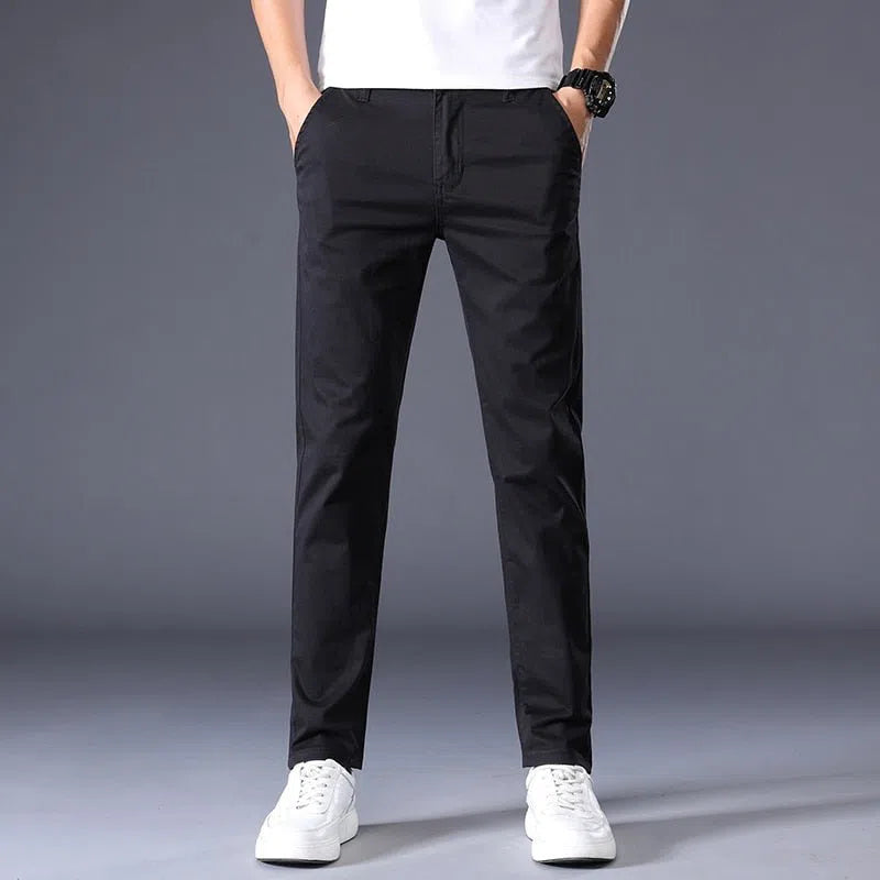 Men's Classic Thin Casual Business Pants Stretch Cotton-Maas