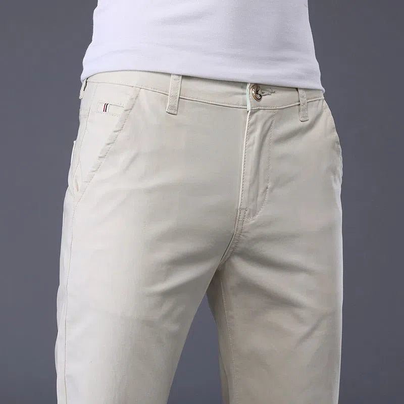 Men's Classic Thin Casual Business Pants Stretch Cotton-Maas