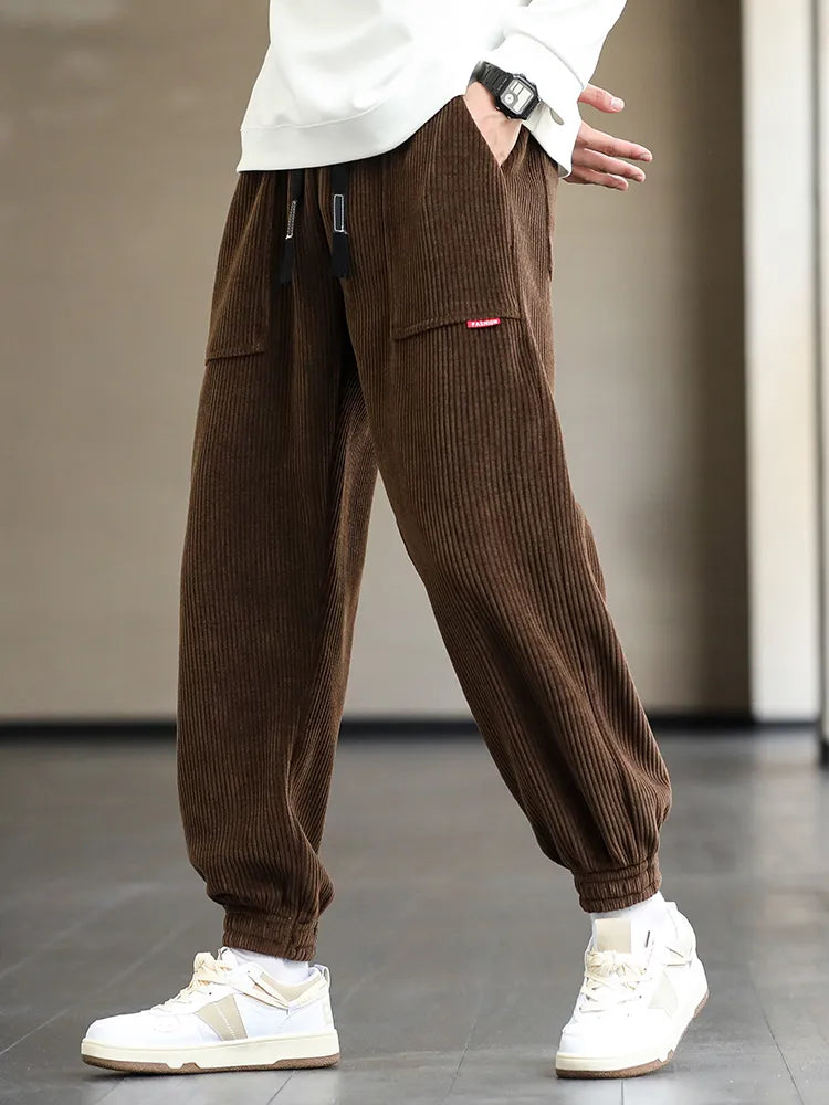 Men's Corduroy Sweatpants Baggy Joggers-Maas