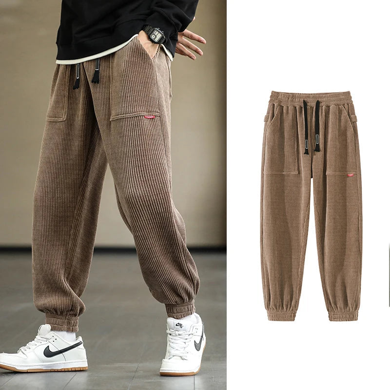 Men's Corduroy Sweatpants Baggy Joggers-Maas