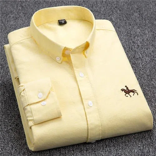 Men's Cotton Oxford Shirt Long Sleeve-Maas