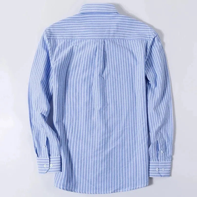 Men's Cotton Oxford Shirt Long Sleeve-Maas