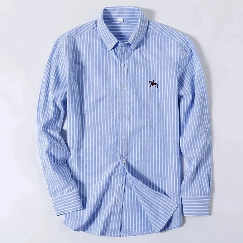 Men's Cotton Oxford Shirt Long Sleeve-Maas