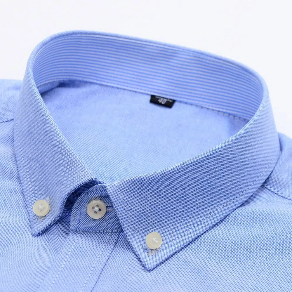 Men's Cotton Oxford Shirt Short Sleeve-Maas