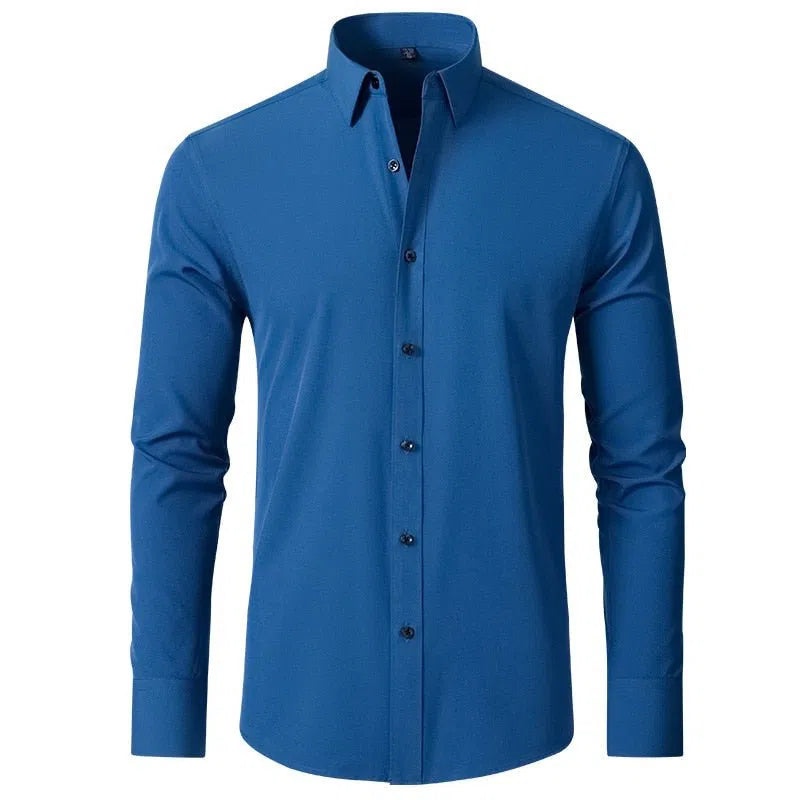 Men's Elastic Non-iron Long Sleeves Business Casual Shirt-Maas