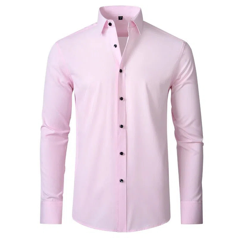 Men's Elastic Non-iron Long Sleeves Business Casual Shirt-Maas