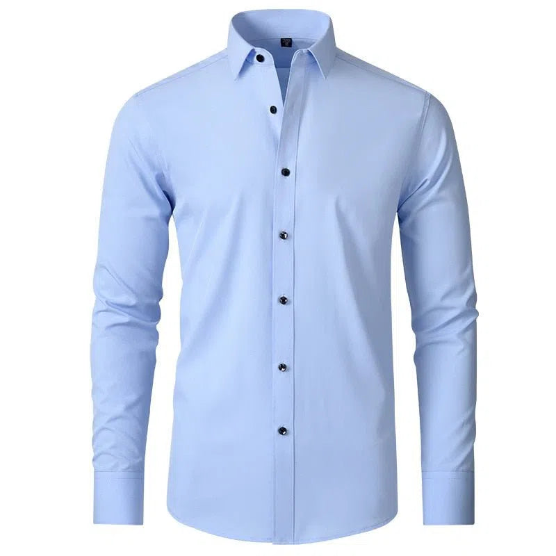 Men's Elastic Non-iron Long Sleeves Business Casual Shirt-Maas