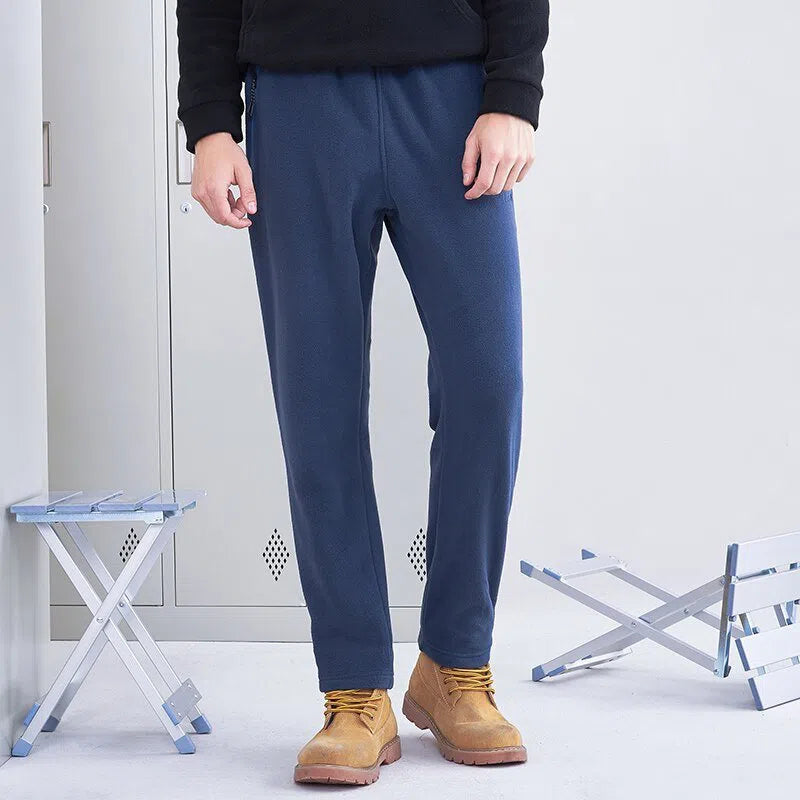 Men's Fleece Warm Pants Casual Trousers-Maas