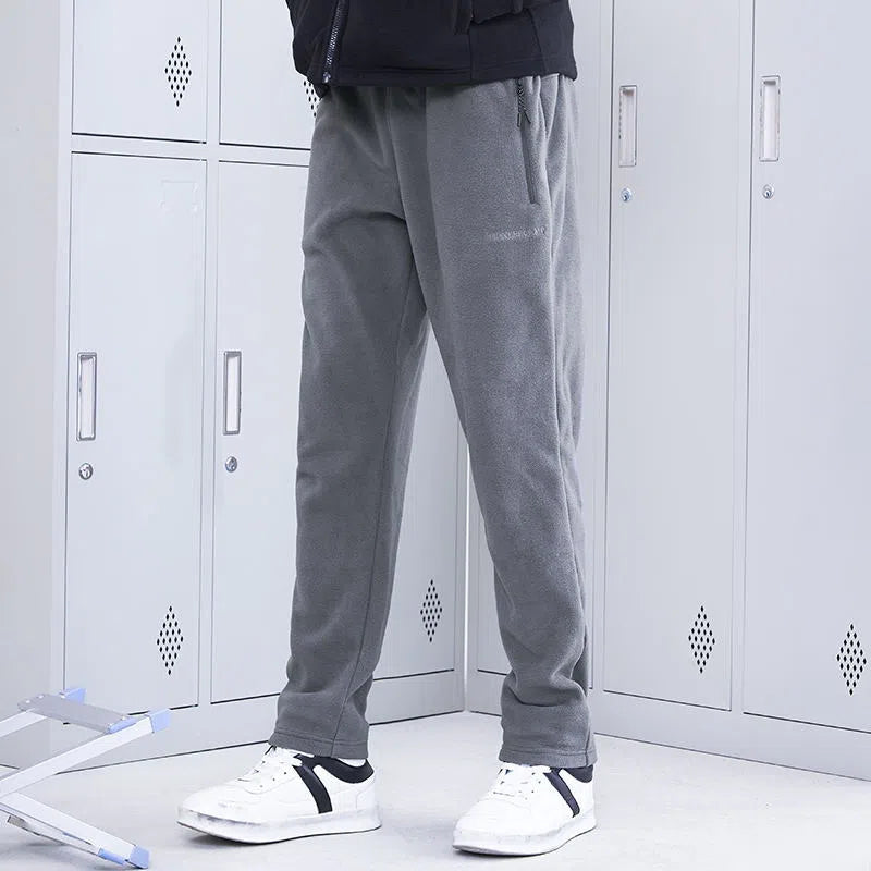 Men's Fleece Warm Pants Casual Trousers-Maas