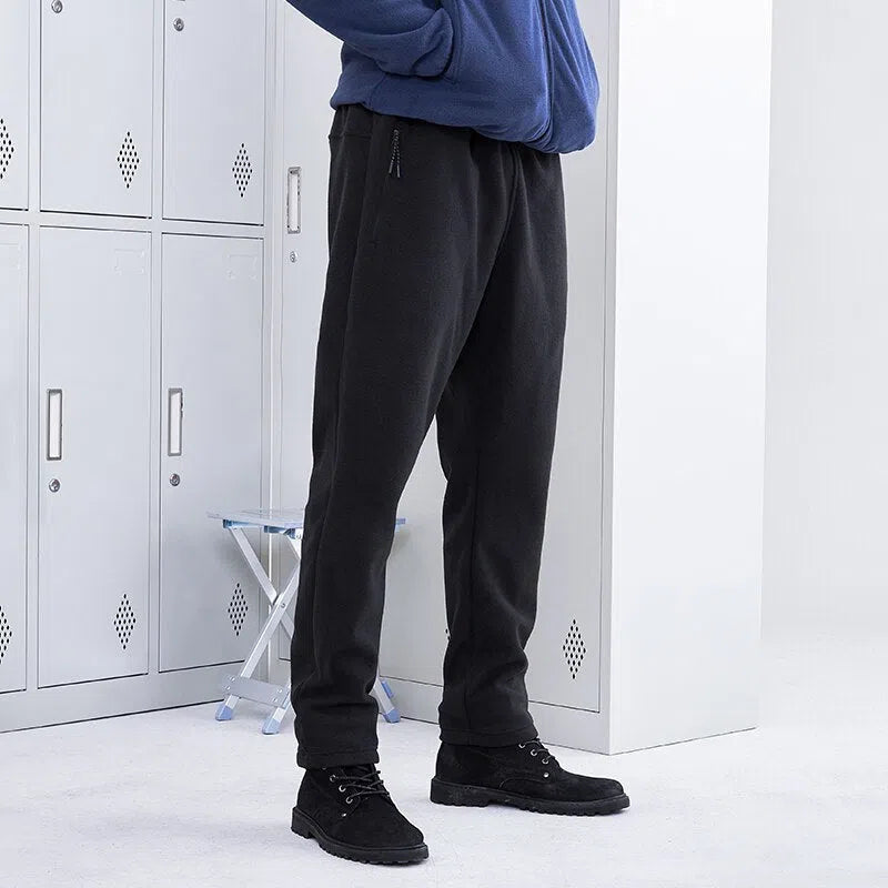 Men's Fleece Warm Pants Casual Trousers-Maas