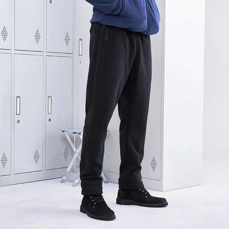 Men's Fleece Warm Pants Casual Trousers-Maas