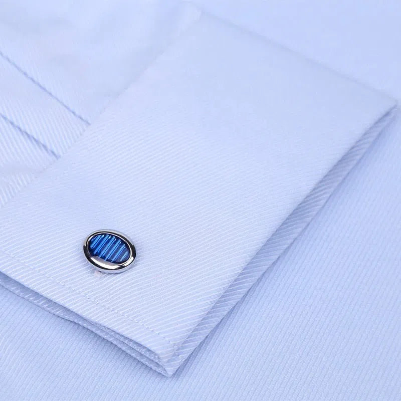 Men's French Cuff Shirt Long Sleeve Formal Business Cufflinks-Maas