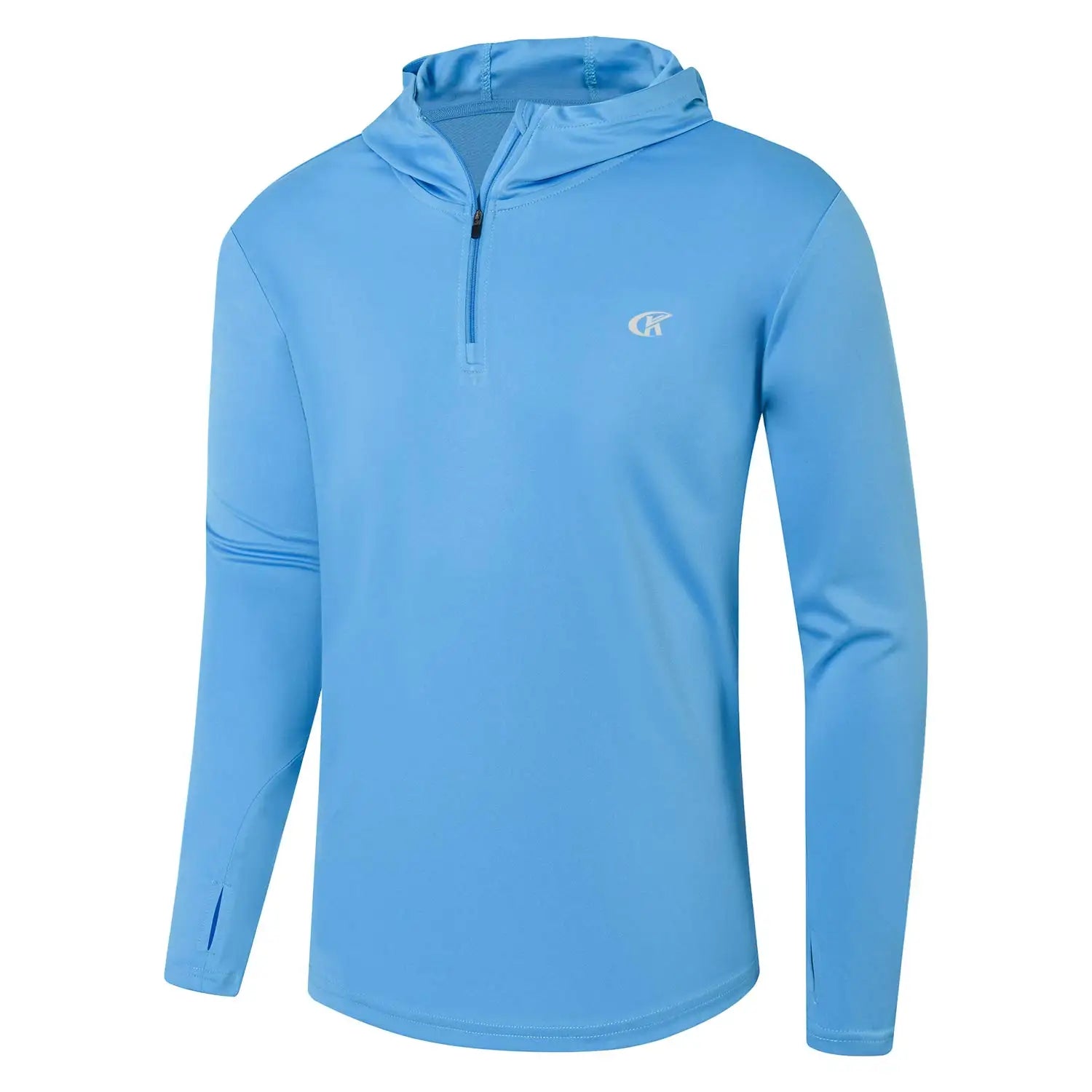 Men's Long Sleeve Hoodie Fishing Hiking Workout Cooling With Zip-Maas