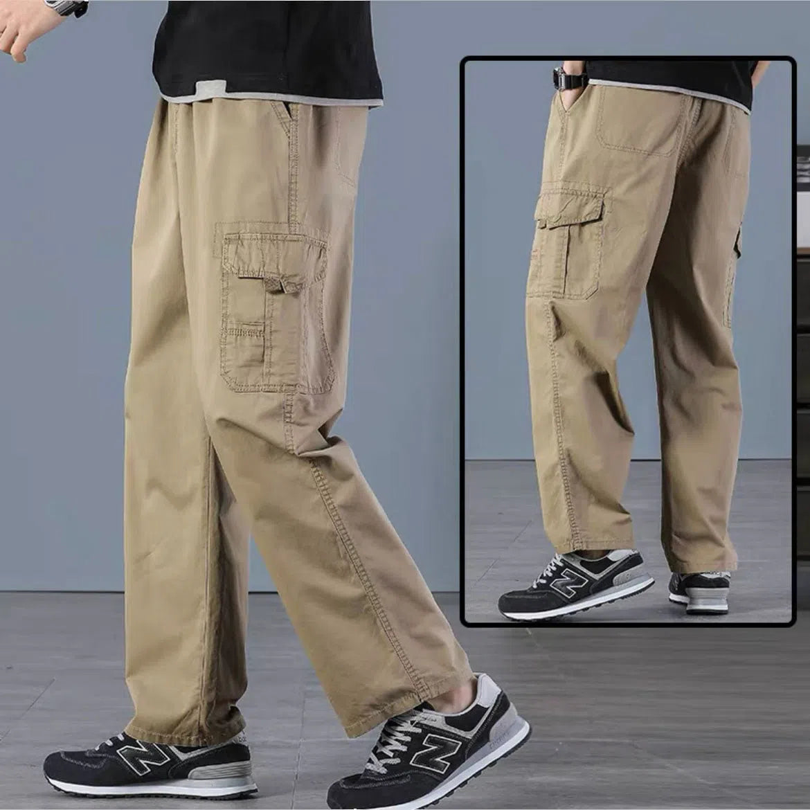 Men's Military Cargo Pants Multi Pockets Trousers-Maas