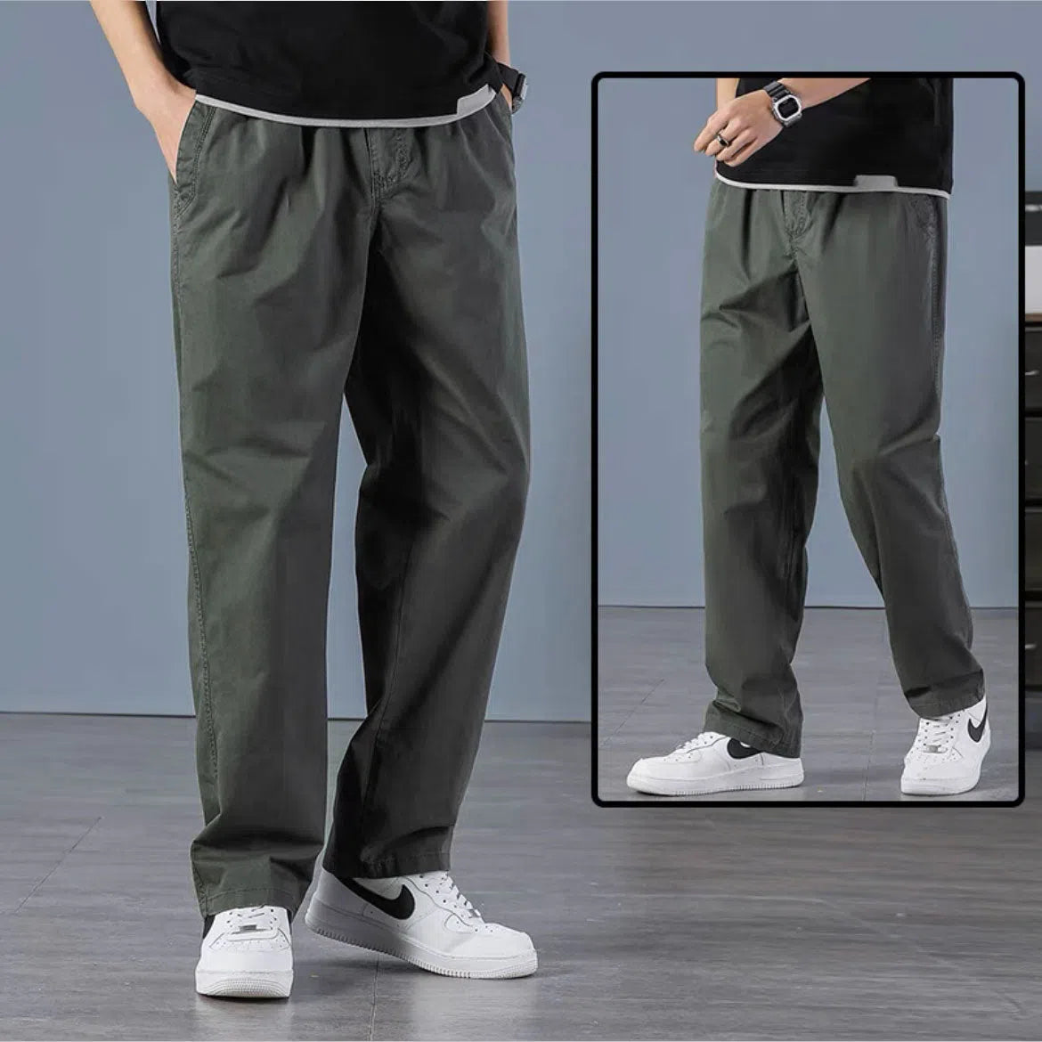 Men's Military Cargo Pants Multi Pockets Trousers-Maas