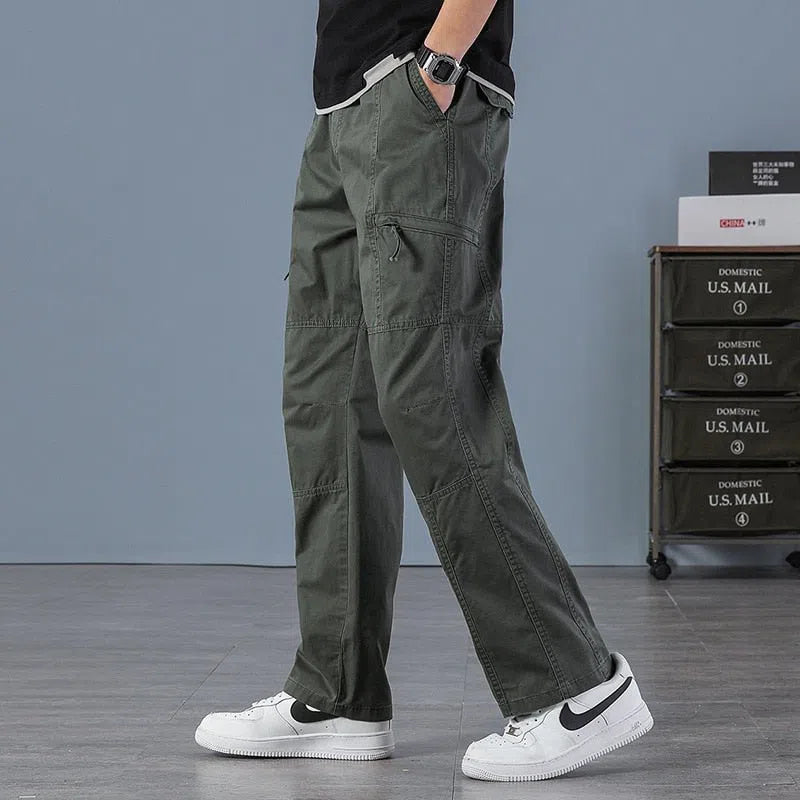 Men's Military Cargo Pants Multi Pockets Trousers-Maas