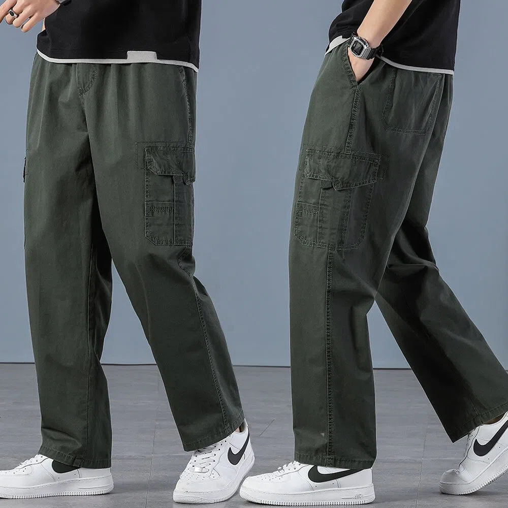 Men's Military Cargo Pants Multi Pockets Trousers-Maas