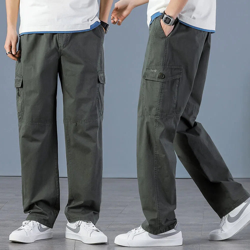 Men's Military Cargo Pants Multi Pockets Trousers-Maas