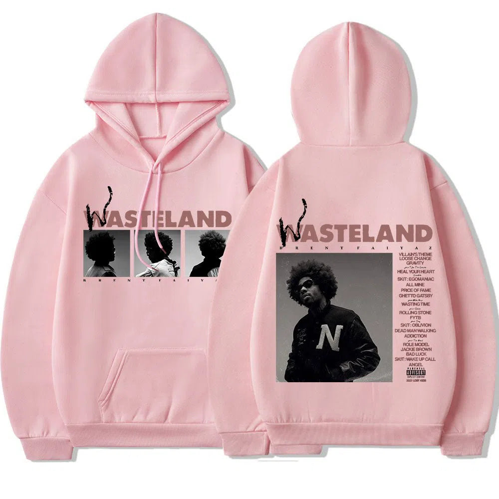 Men's Music Wasteland Sweatshirt Oversized Fleece Pullover-Maas