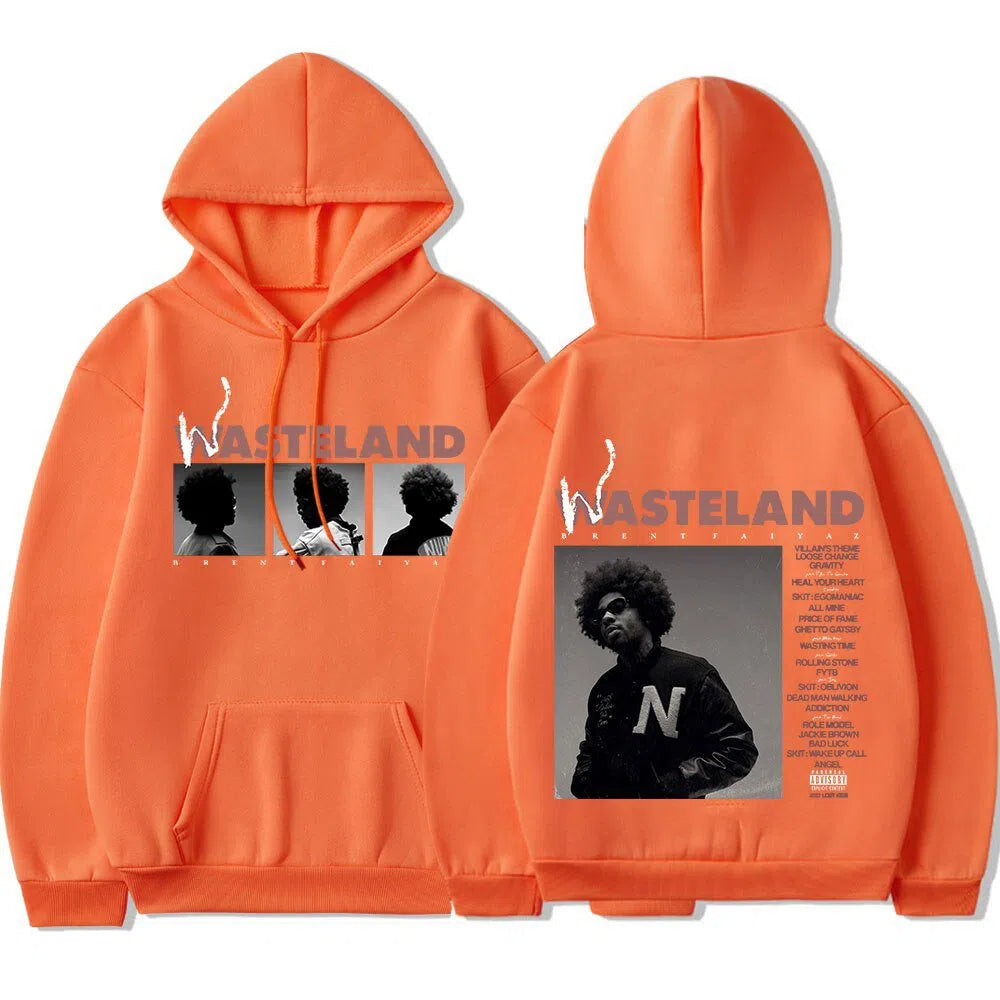 Men's Music Wasteland Sweatshirt Oversized Fleece Pullover-Maas