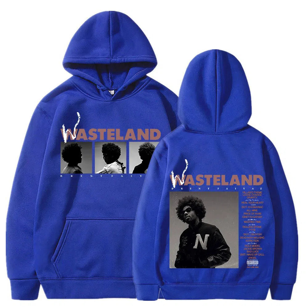 Men's Music Wasteland Sweatshirt Oversized Fleece Pullover-Maas