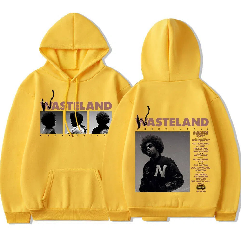 Men's Music Wasteland Sweatshirt Oversized Fleece Pullover-Maas