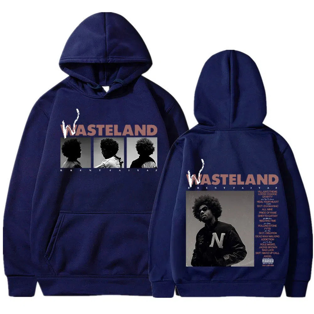 Men's Music Wasteland Sweatshirt Oversized Fleece Pullover-Maas