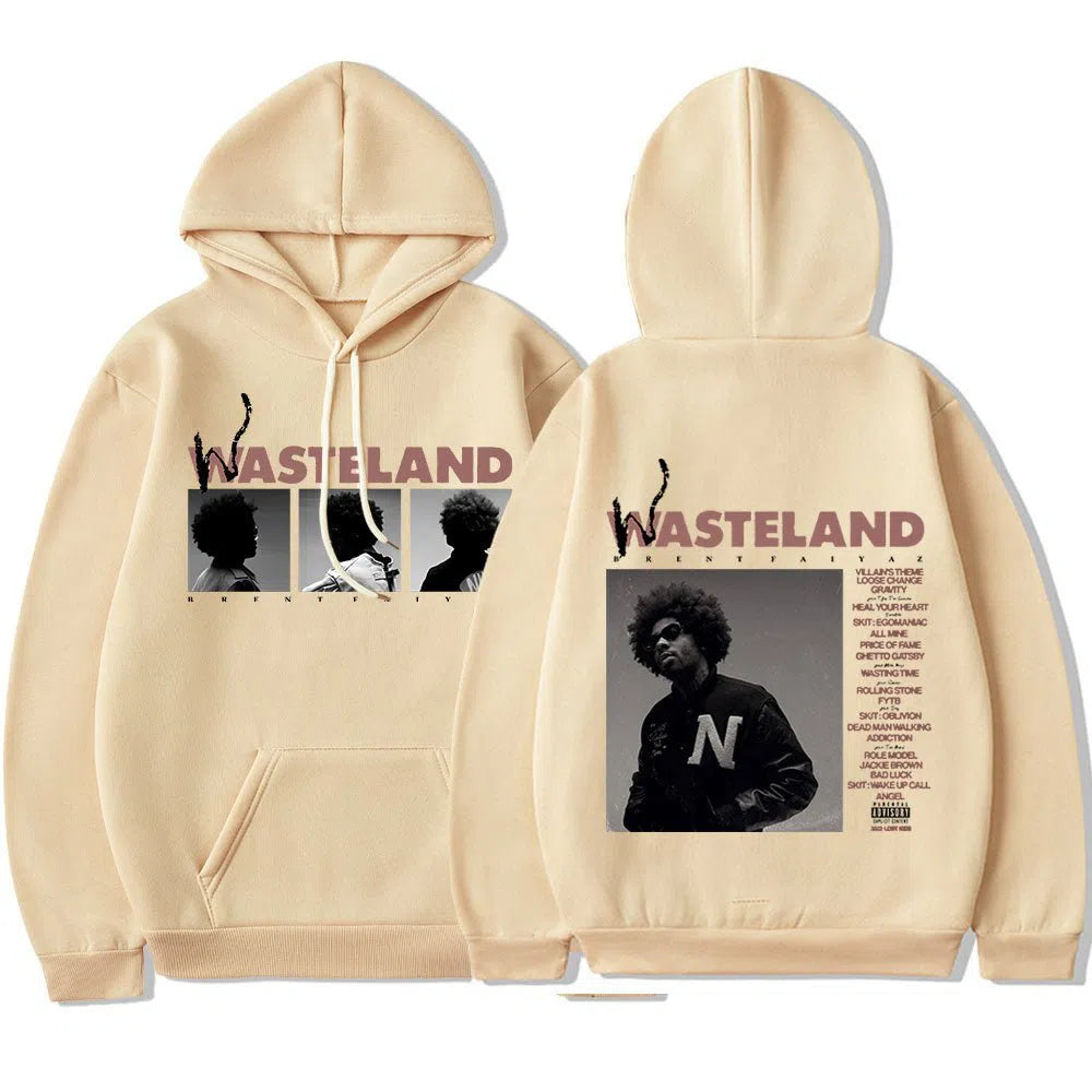 Men's Music Wasteland Sweatshirt Oversized Fleece Pullover-Maas