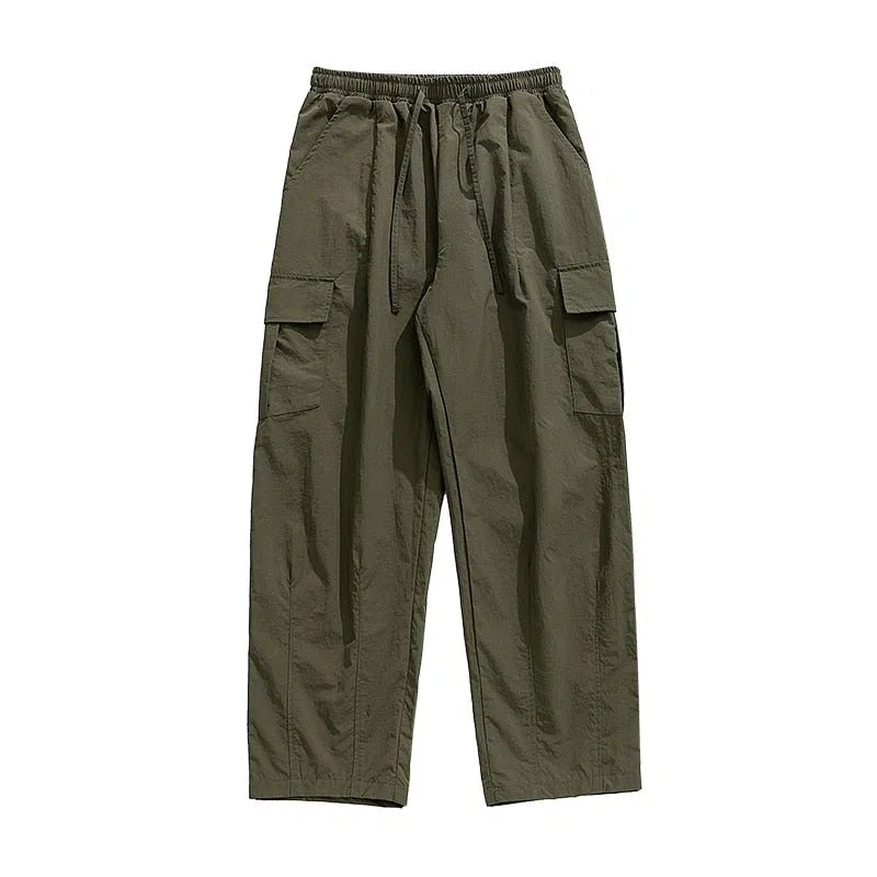 Men's New Multi-Pocket Cargo Pants Casual Straight Trousers-Maas