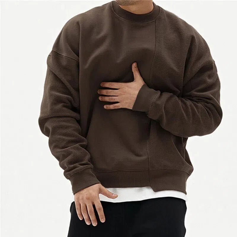 Men's O-Neck Hip Hop Hoodie Sweatshirt Casual-Maas