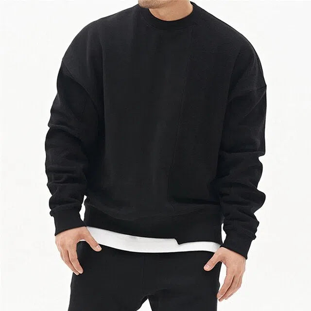 Men's O-Neck Hip Hop Hoodie Sweatshirt Casual-Maas