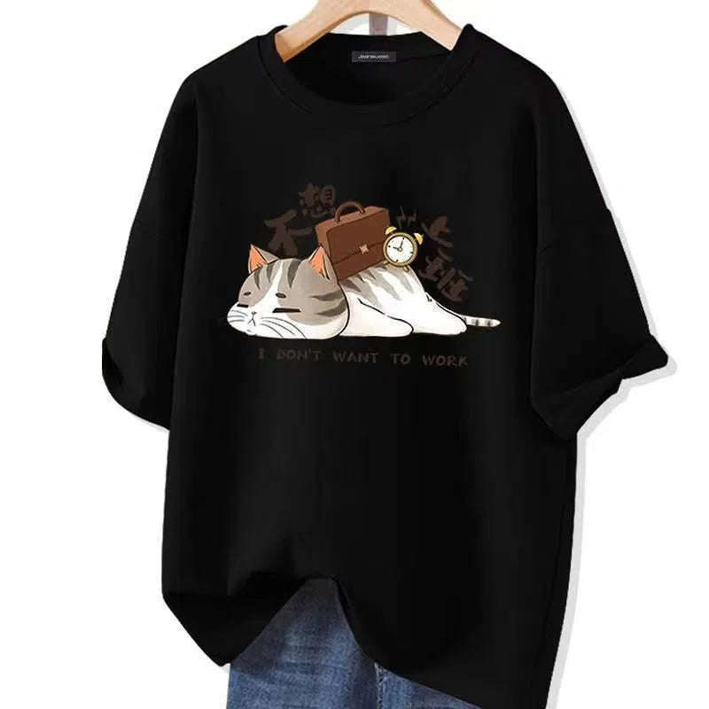 Men's Shirt Cotton Graphic Short Sleeves Oversized Anime-Maas