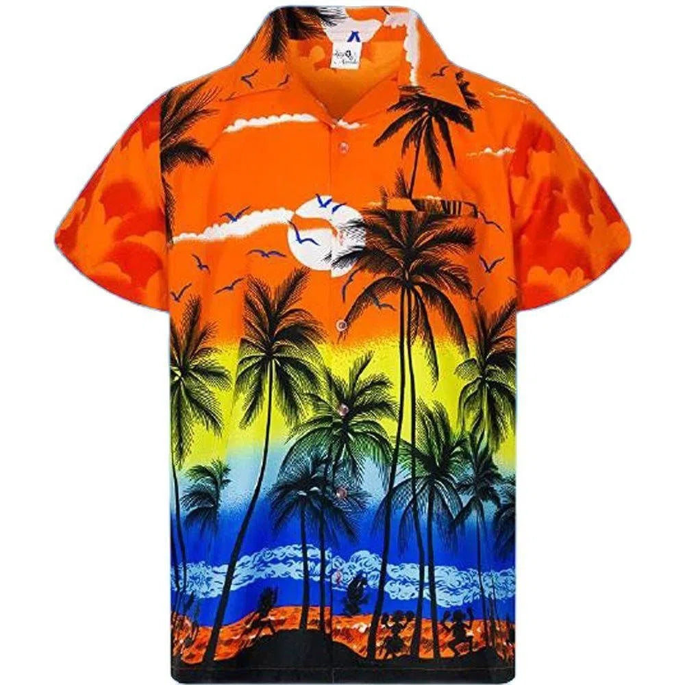 Men's Shirt Oversized Beach Hawaiian Floral-Maas