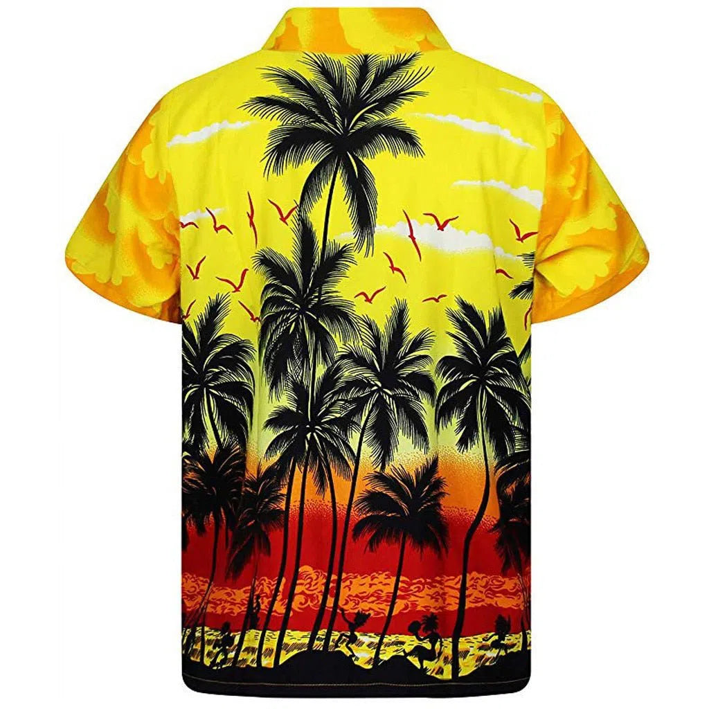 Men's Shirt Oversized Beach Hawaiian Floral-Maas