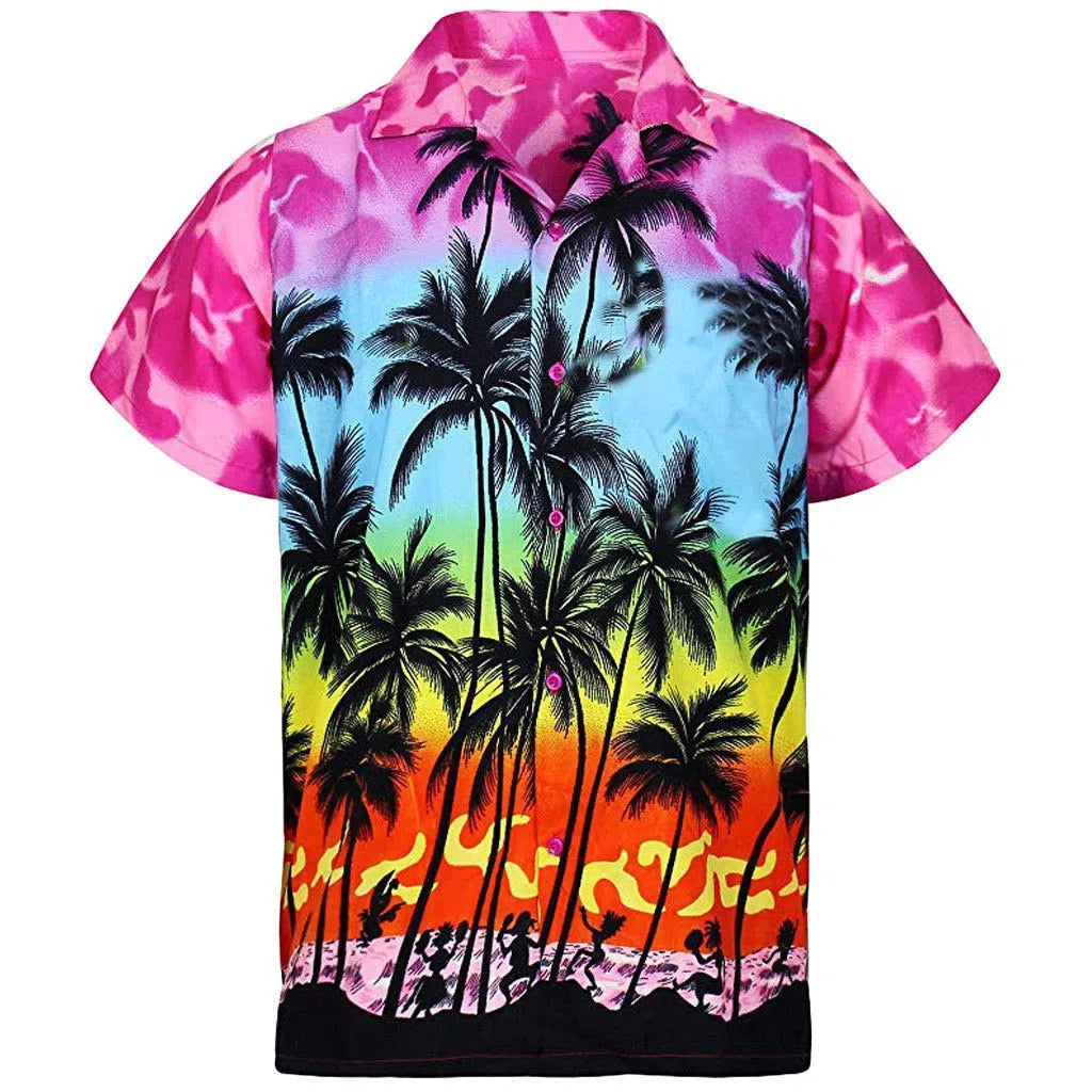 Men's Shirt Oversized Beach Hawaiian Floral-Maas