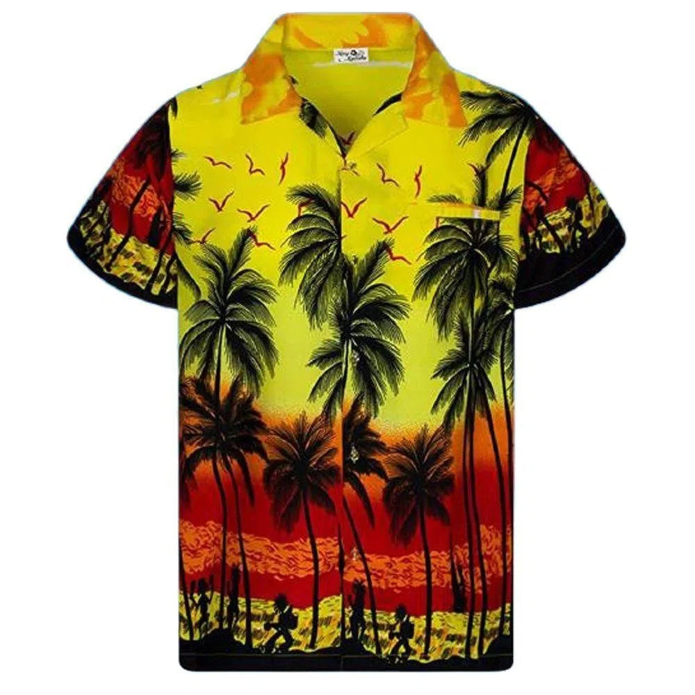 Men's Shirt Oversized Beach Hawaiian Floral-Maas