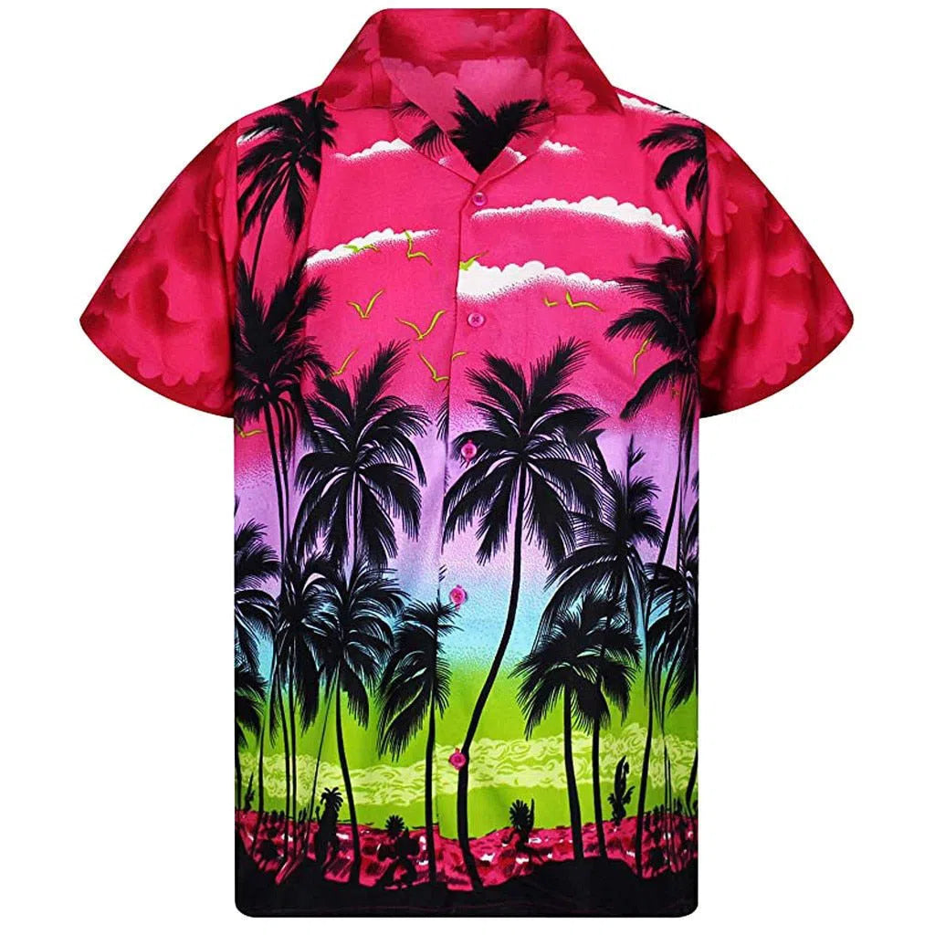 Men's Shirt Oversized Beach Hawaiian Floral-Maas