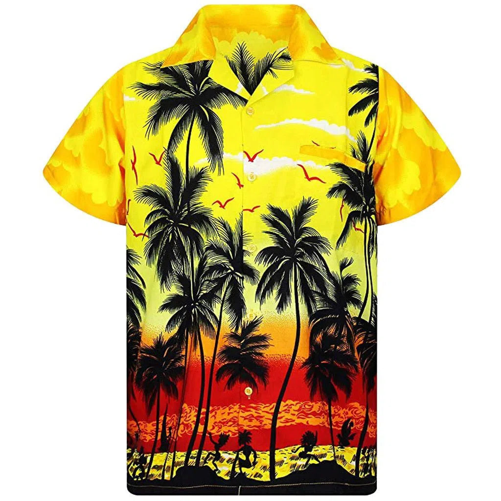 Men's Shirt Oversized Beach Hawaiian Floral-Maas