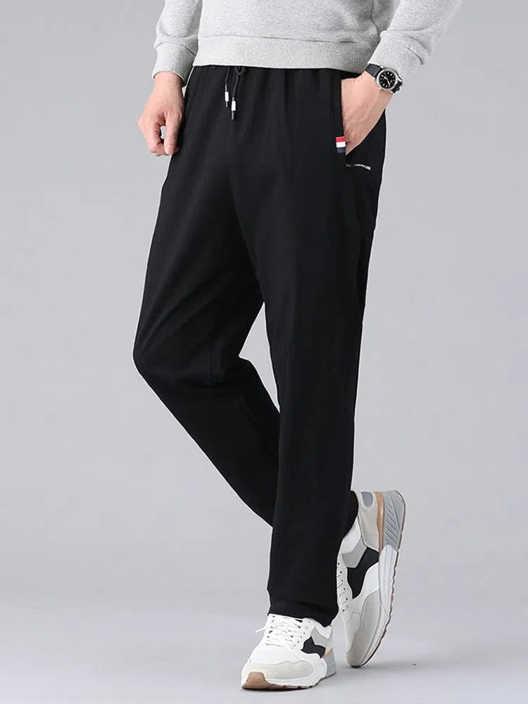 Men's Straight Cotton Sweatpants Casual Jogger Trousers-Maas