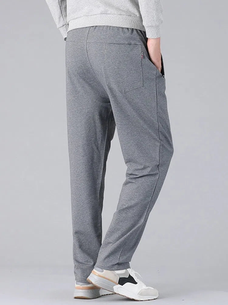 Men's Straight Cotton Sweatpants Casual Jogger Trousers-Maas