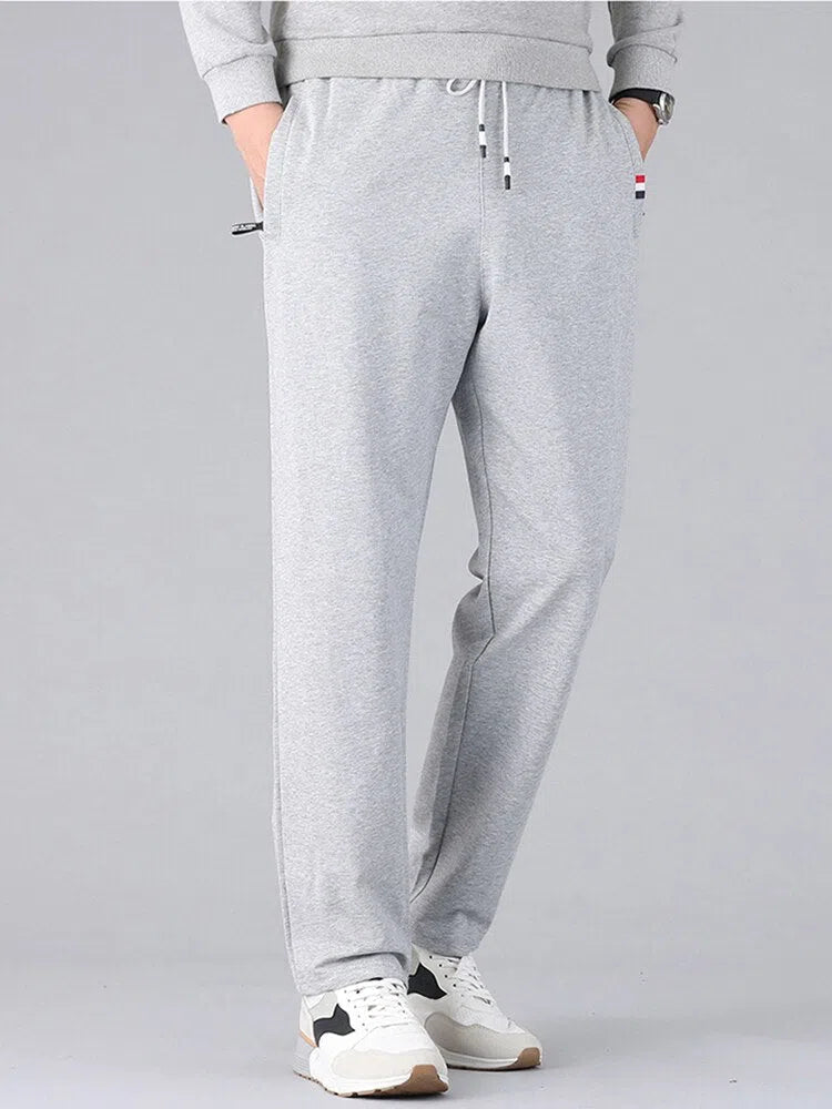 Men's Straight Cotton Sweatpants Casual Jogger Trousers-Maas