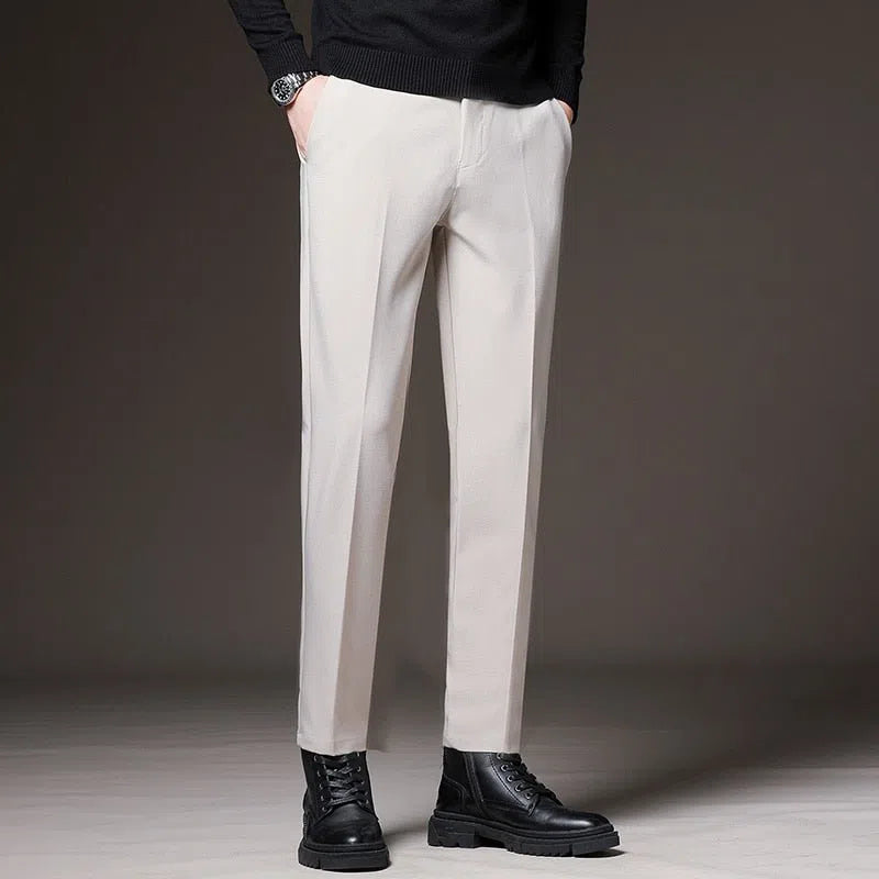 Men‘s Suit Pants Business Elastic Waist Trousers-Maas