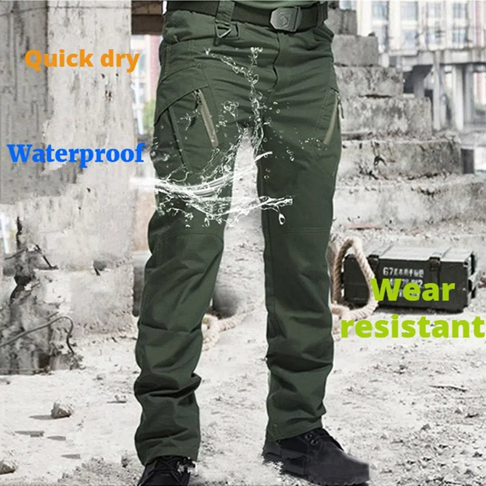 Men's Tactical Pants Multiple Pocket Military Trousers-Maas