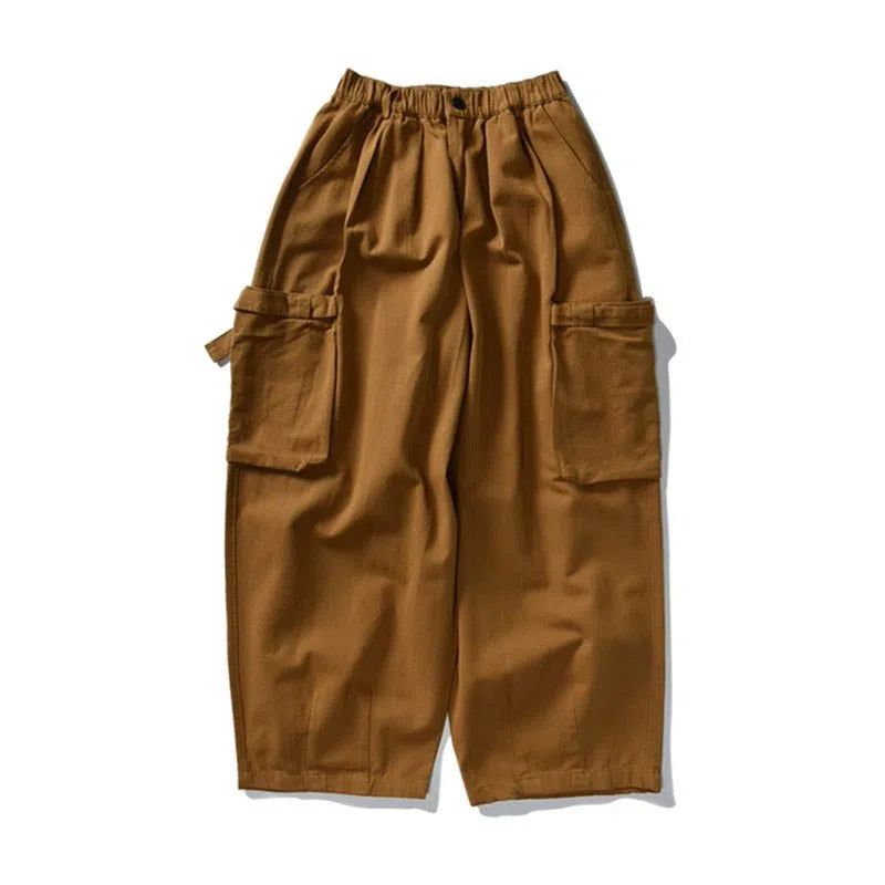 Multi Pocket Cargo Pants Mens Work Safari Style Casual Trousers-Maas