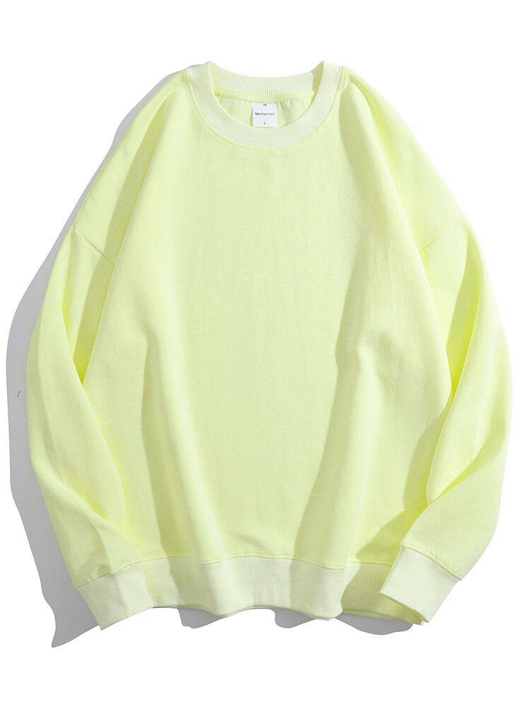 Oversize Women's O Neck Green Sweatshirt-Maas