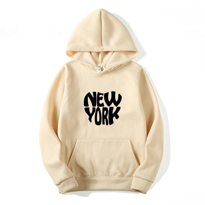 Printing Hoodie Women Loose Hooded Pullover-Maas