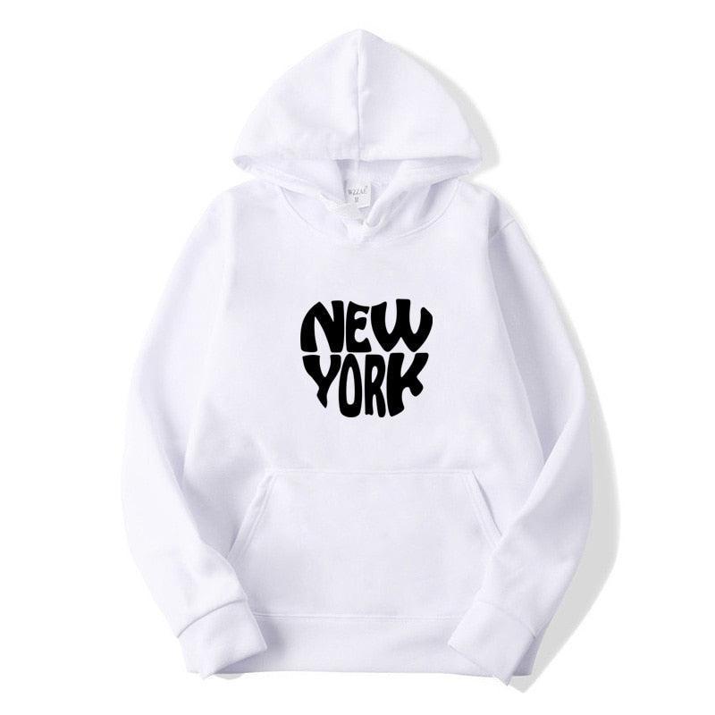 Printing Hoodie Women Loose Hooded Pullover-Maas