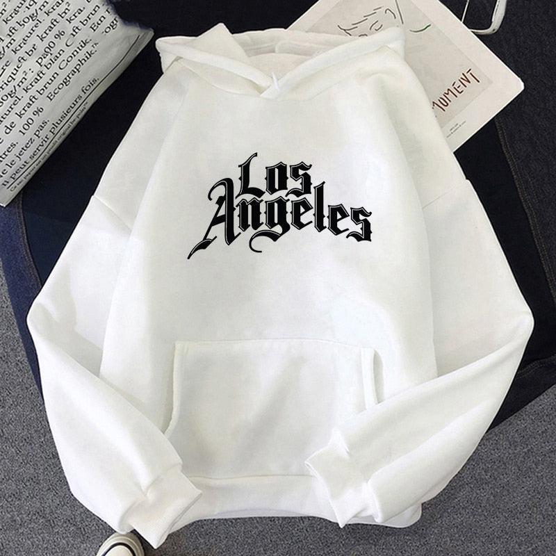 Printing Hoodie Women Loose Hooded Pullover-Maas