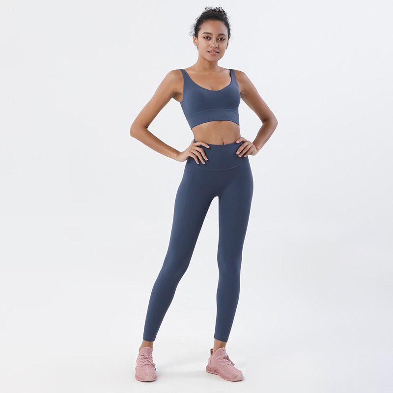 Sexy Women's Yoga Set Leggings Lounge Crop Tops-Maas