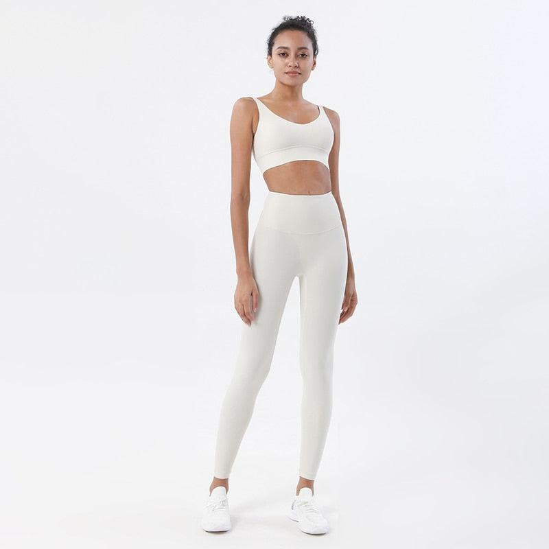 Sexy Women's Yoga Set Leggings Lounge Crop Tops-Maas